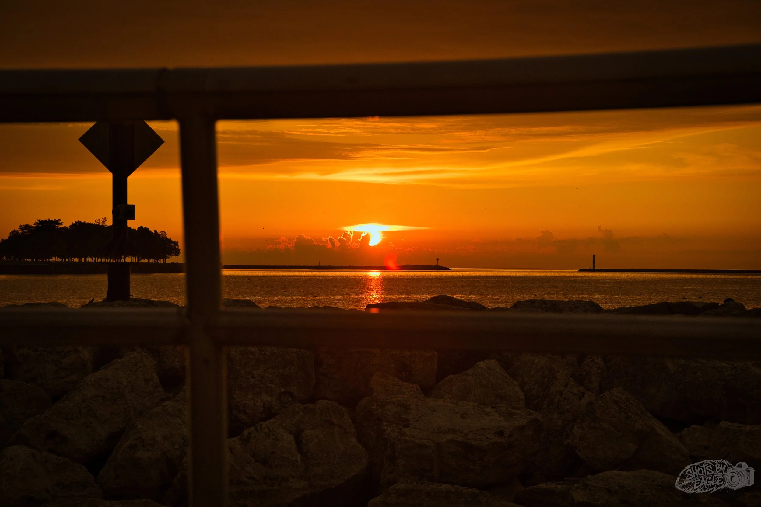 Sunrise over Lake Michigan