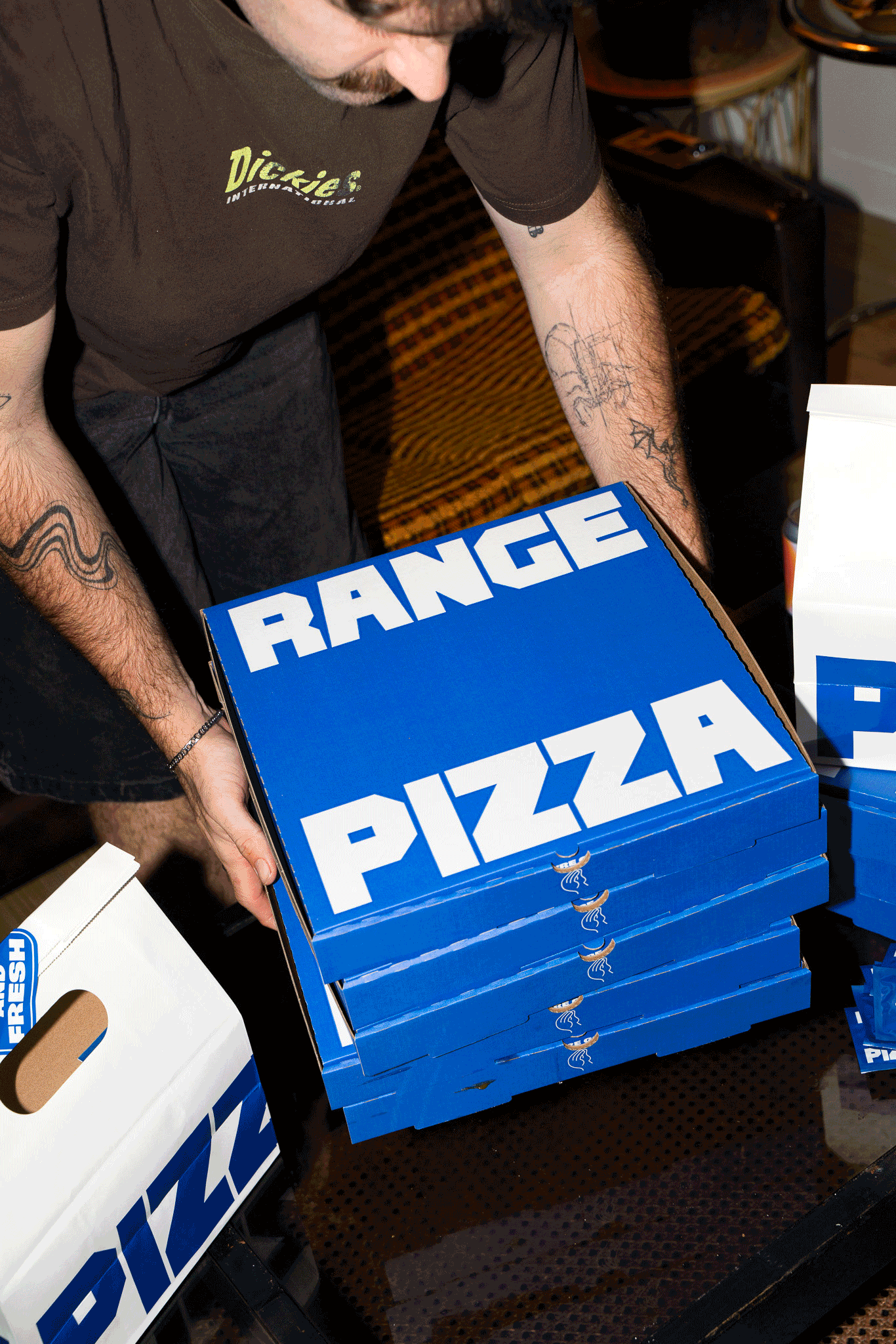 Montage of Image from Range Pizza.  Order Pickup in Camp Hill