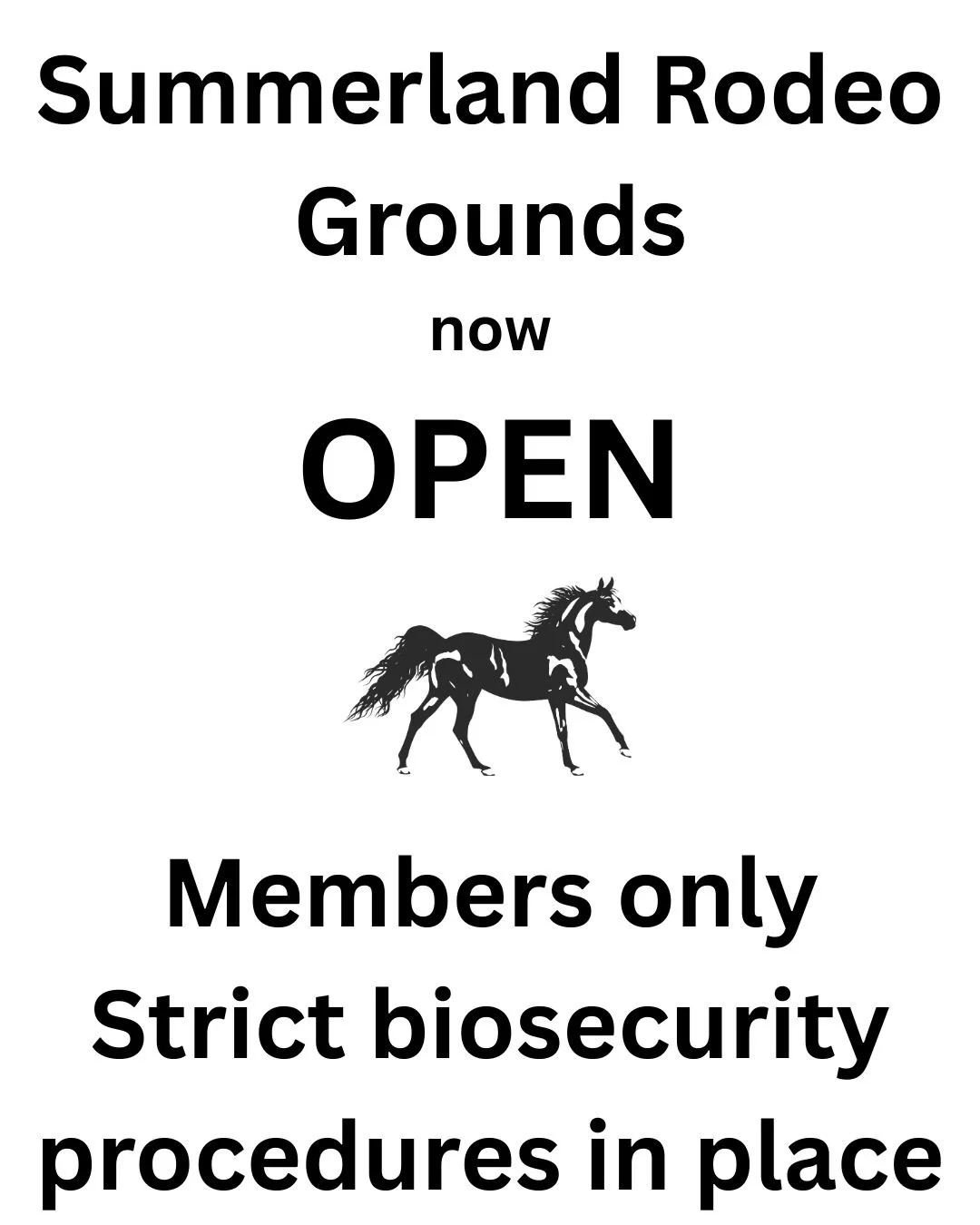 Summerland Rodeo Grounds now OPEN 