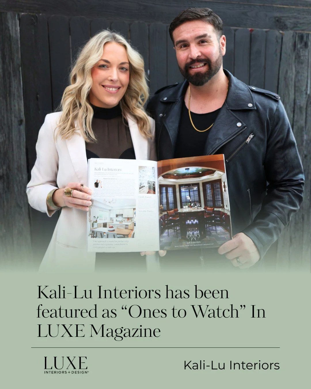 We have BIG news 🗞️ Kali-Lu Interiors is honored to be featured in LUXE Magazine's Ones to Watch.
ㅤ
This full-page feature showcases images from some of our most recent projects, shares the background of how our firm came to be, and offers a look in