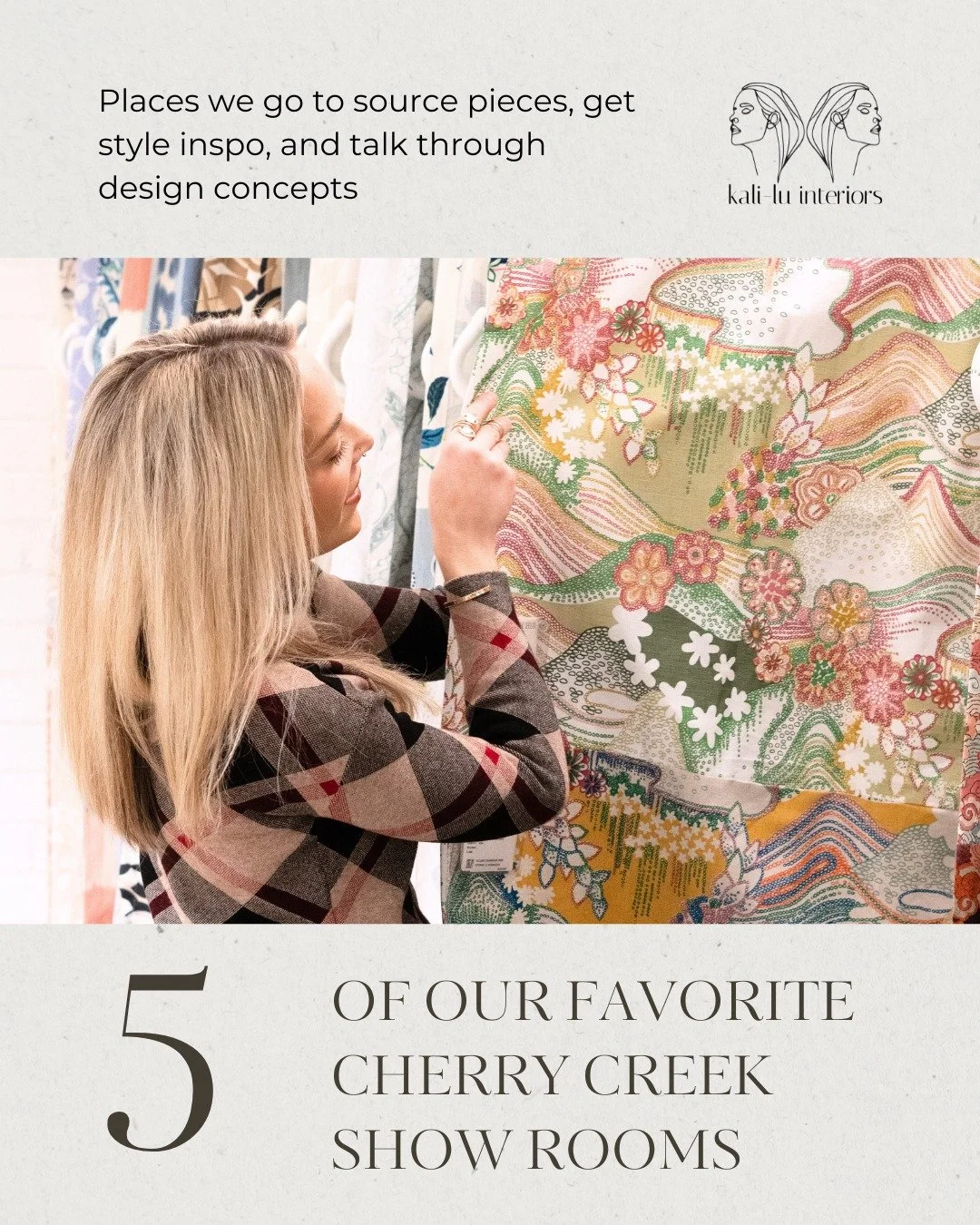 Here are our top 5 Showrooms to visit in Cherry Creek, Denver👇
ㅤ
When we are sourcing furniture, looking for style inspo, or simply talking through design concepts, this is where we go:
✨ @Denver_Modern
✨ @AnnSacks
✨ @Joybird
✨ @RocheBobois
✨ @Inter