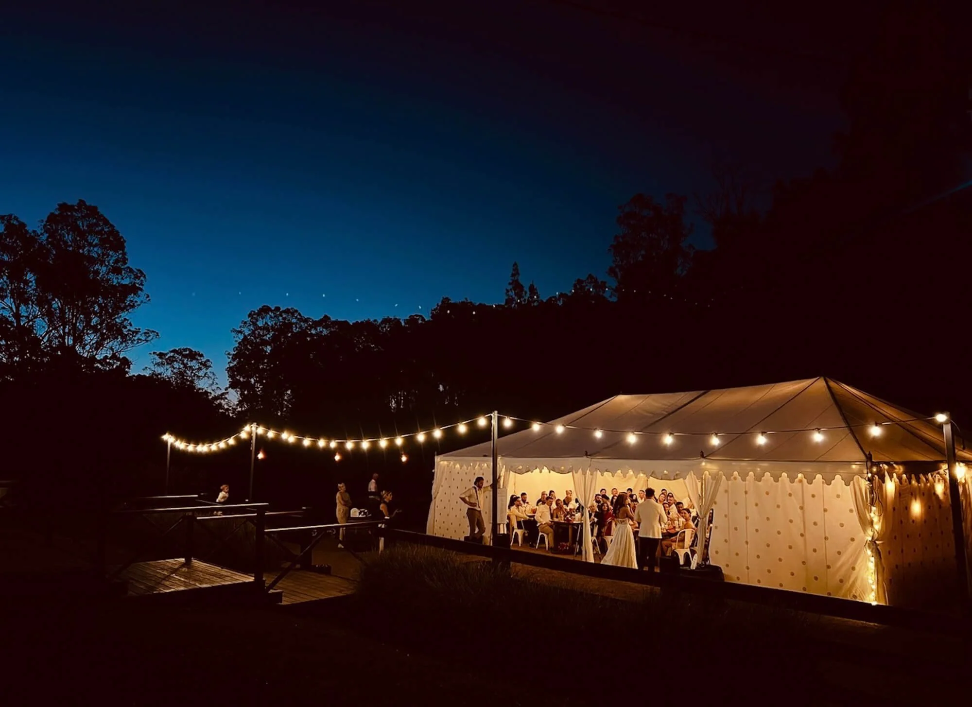 Marquee reception at The Barn Port Stephens wedding