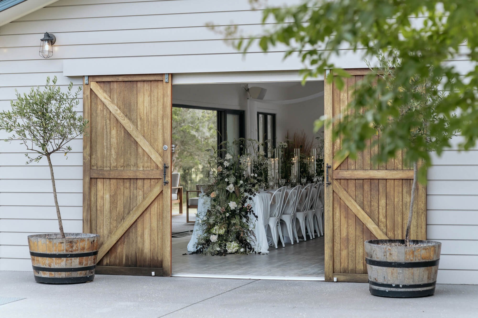 The Barn Port Stephens wedding rustic setting