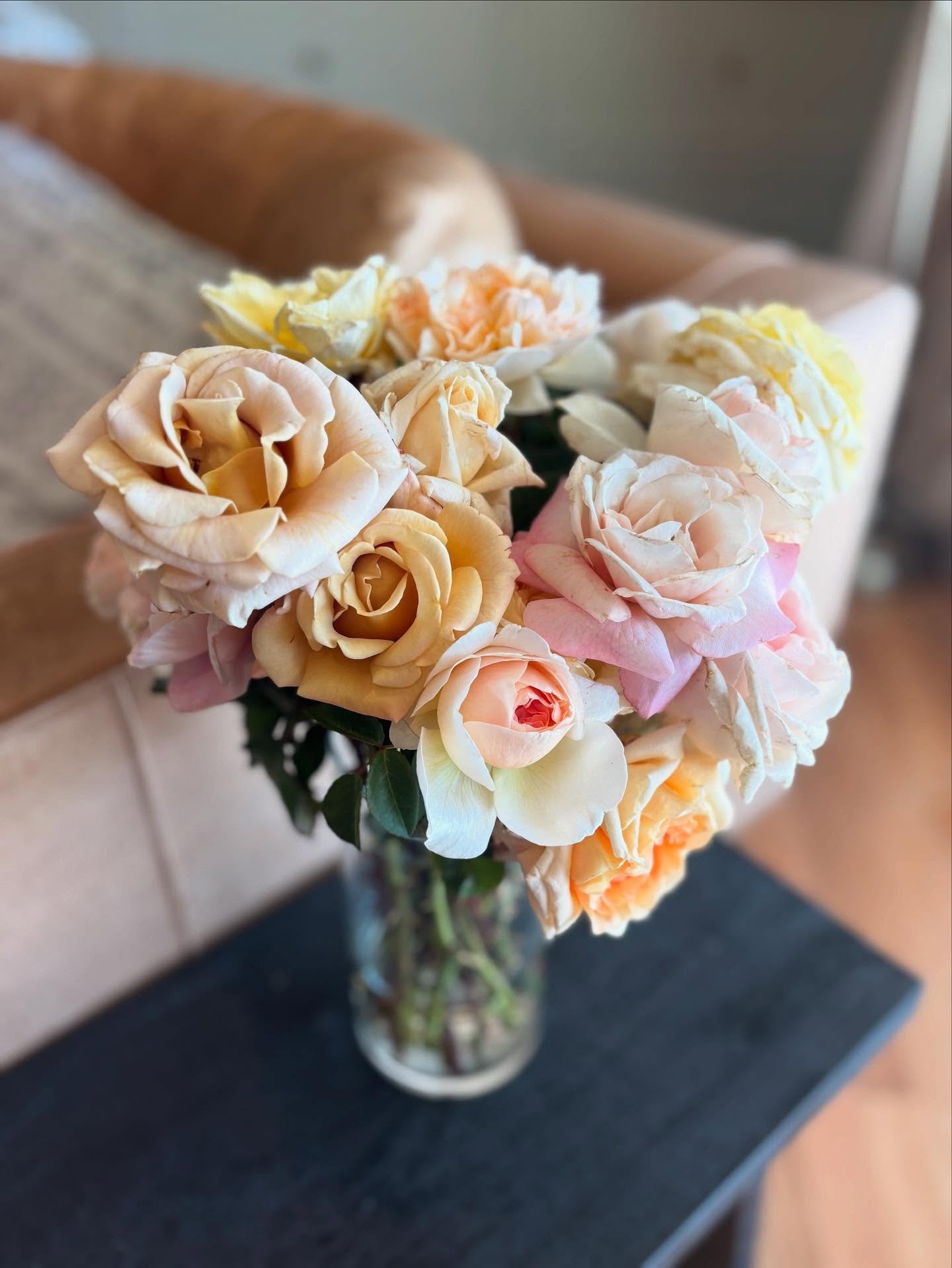 I don&rsquo;t get around to bringing roses in the house nearly often enough, but this week I made a point to. It&rsquo;s a form of self-care to take off my flower farmer hat long enough to enjoy picking roses from my own garden and arranging them to 