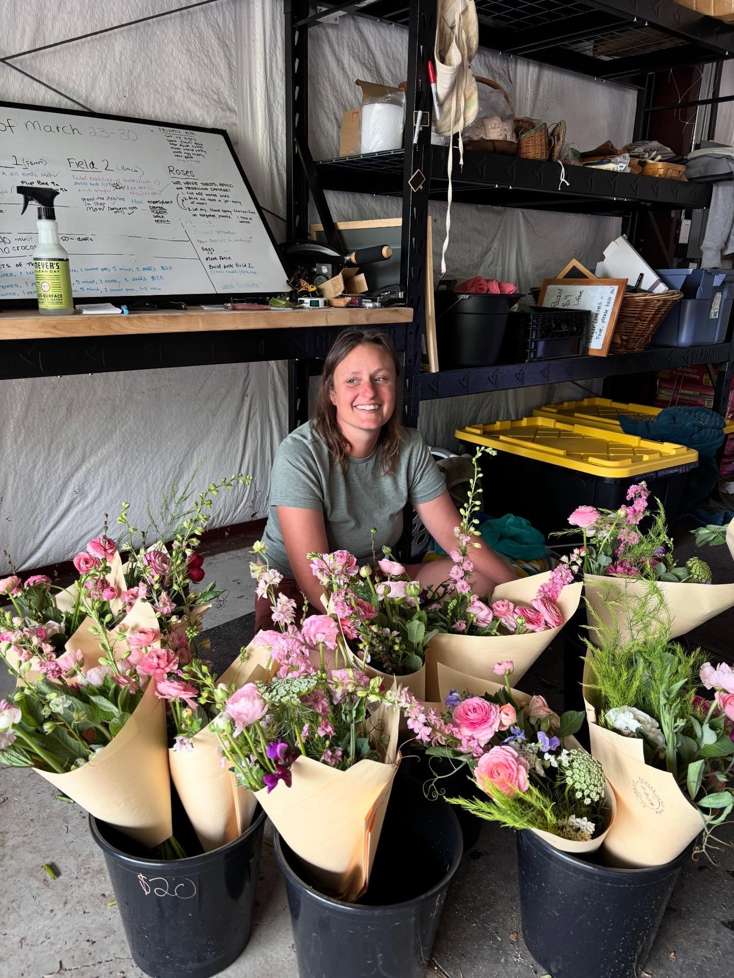 This weekend&rsquo;s bouquets turned out special. They took on their own look as we put them together. They asked to be airy and whimsical and so we listened. Also, come by the stand to grab a copy of this season&rsquo;s first #PoemOfTheWeek. We&rsqu