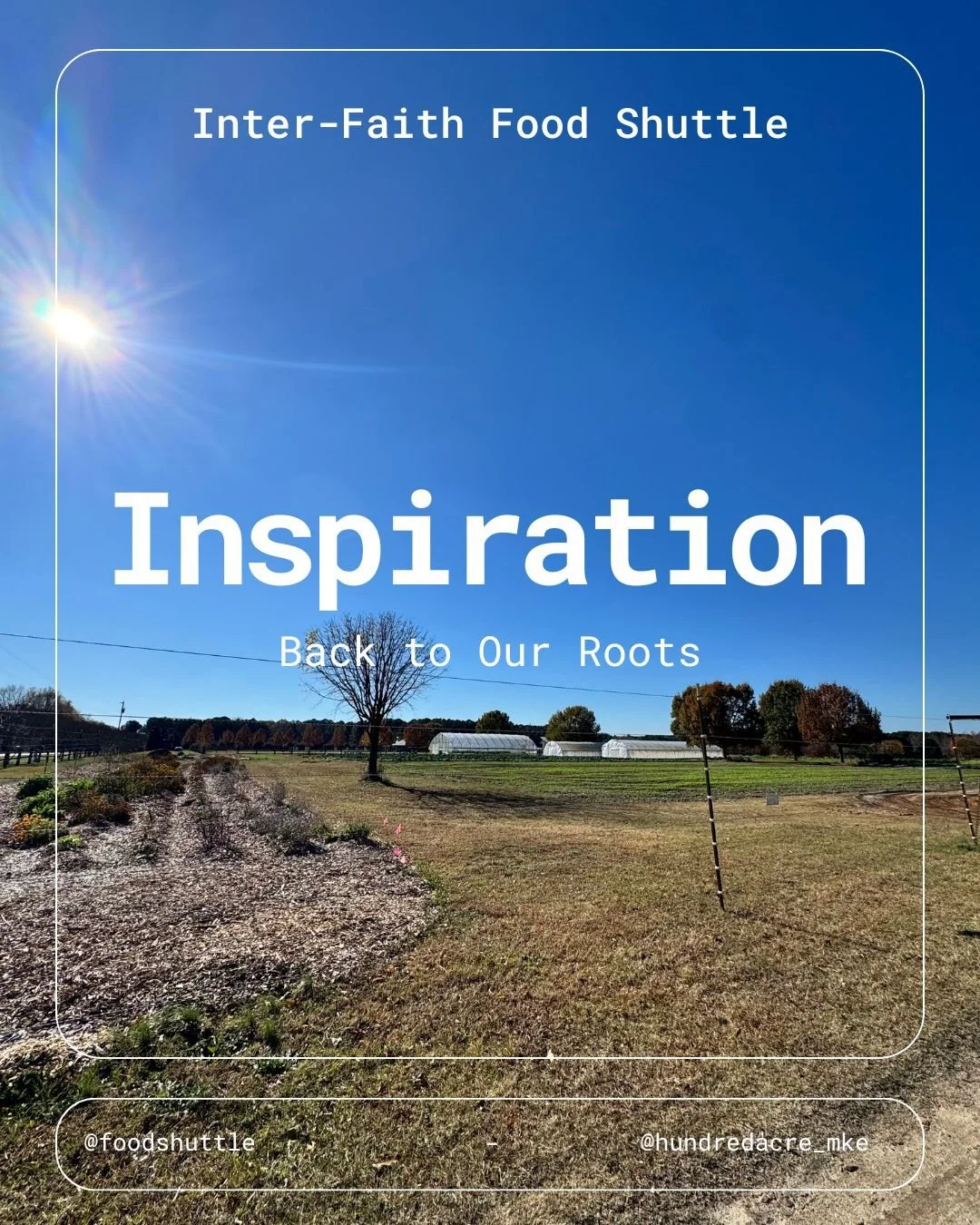 Inspiration&hellip;Back to our roots! We are excited to announce a new partnership with @foodshuttle of Raleigh Durham