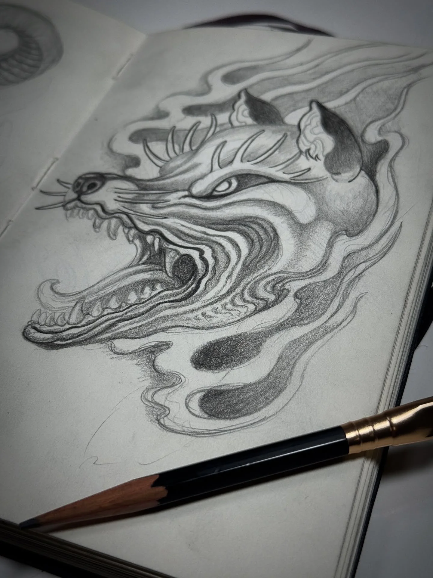 Kitsune sketch up for grabs! Let&rsquo;s turn this into a killer tattoo! Color or black and grey! Message me to book! pete@petevaca.com
#hairtiesandbrokenpencils #petevaca #welcometovcaville
@westtexastattoo
