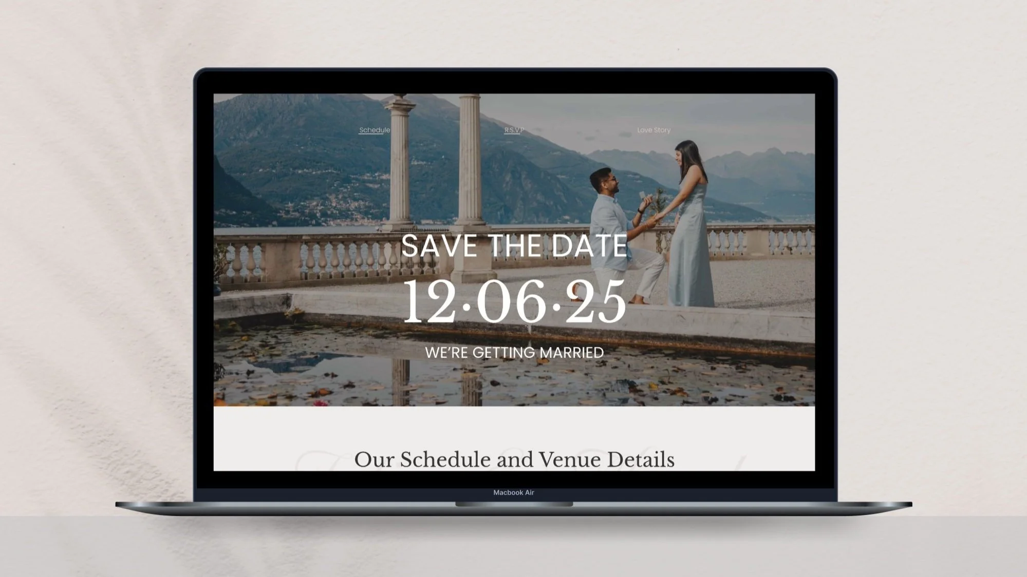 One Page Elegant Wedding Website Demo