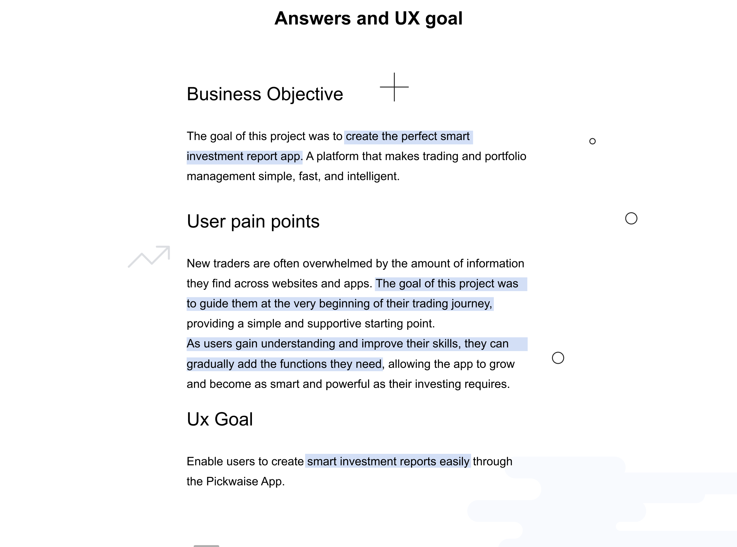 Answers and UX goal