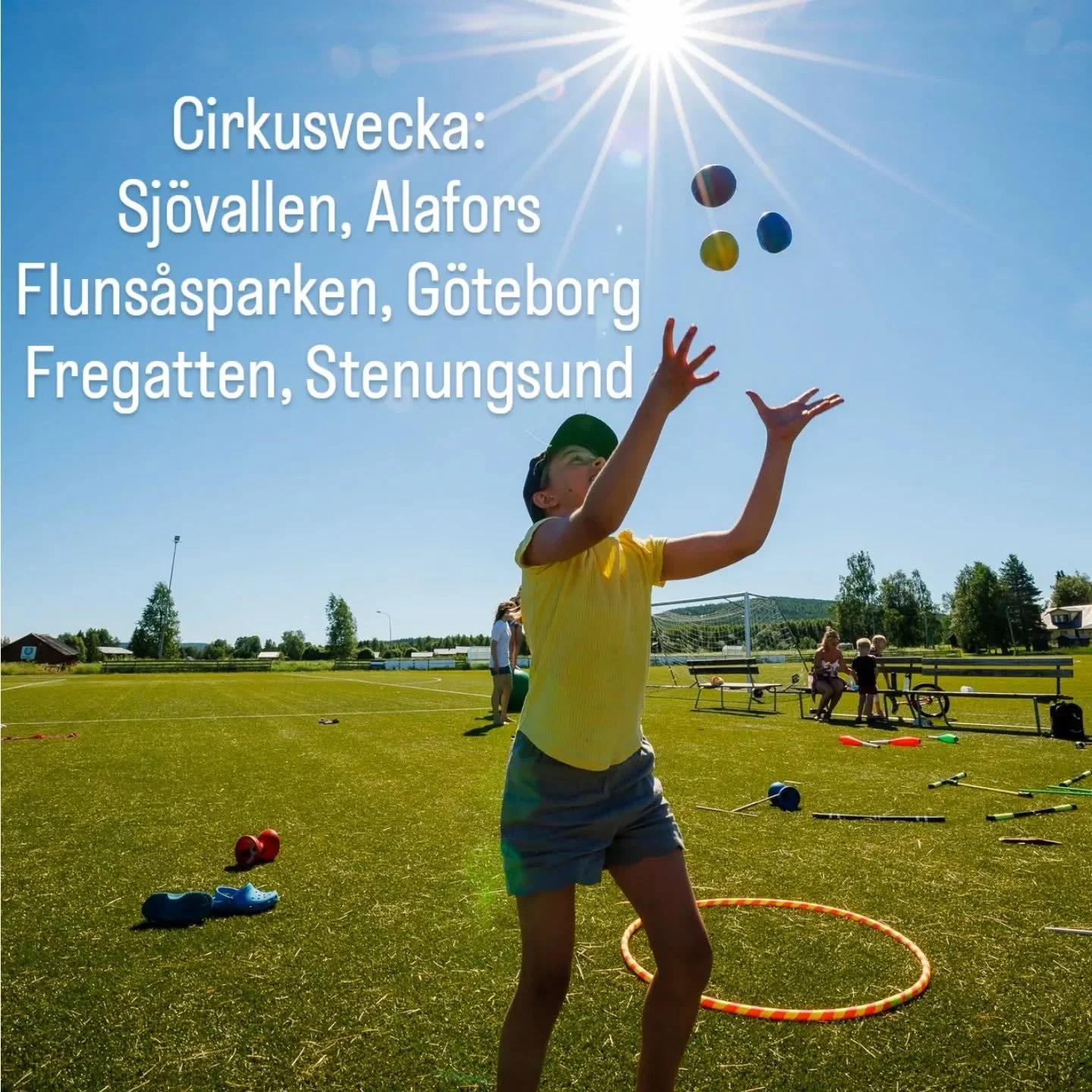 Nu b&ouml;rjar gr&auml;smatte-s&auml;songen p&aring; riktigt!

Denna cirkusskolevecka har f&ouml;ljande stopp:
- Idag har vi haft cirkusskola med Alefors fria skola.
- p&aring; onsdag kl 13-15 blir det cirkus prova-p&aring; och ansiktsm&aring;lning i