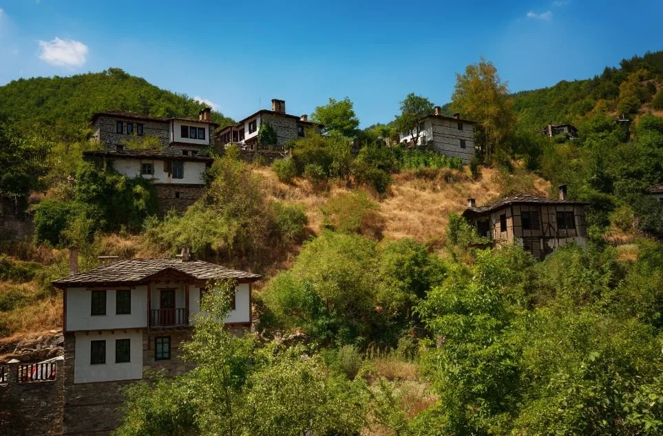 Традиционни български къщи в село Косово, България