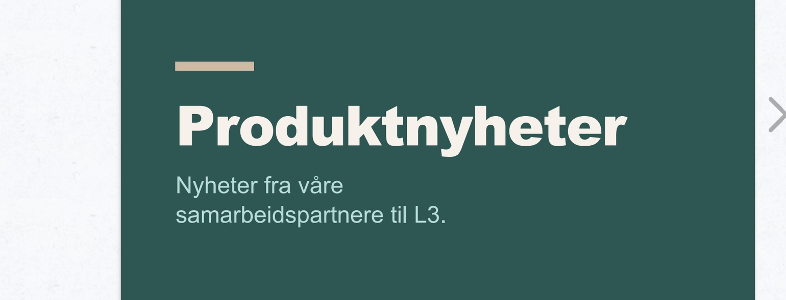 Produktnyheter L3 2026