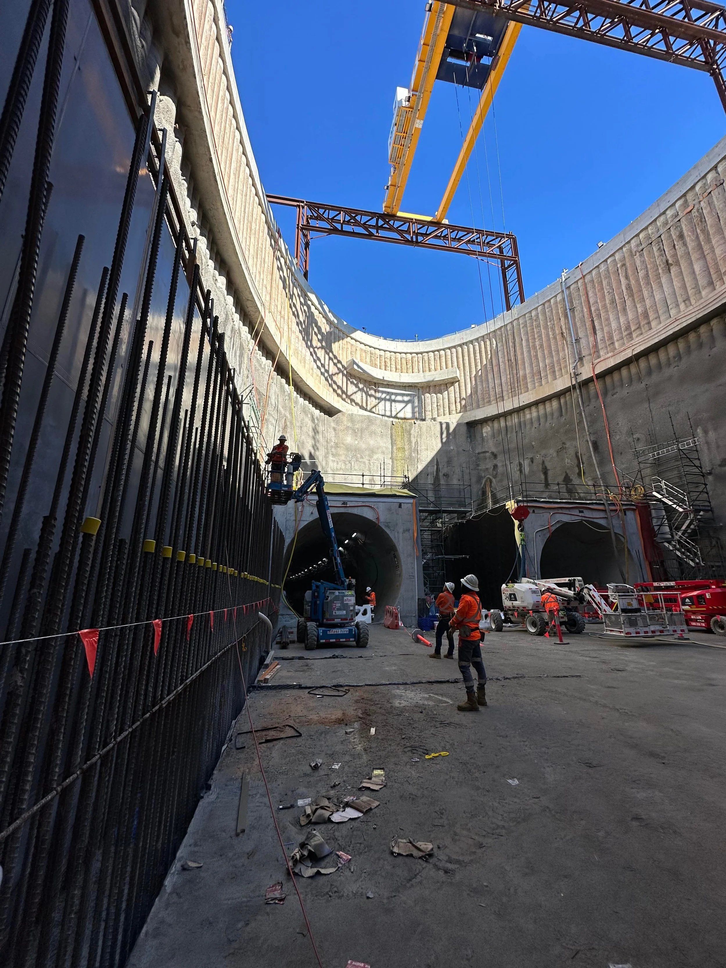 CORE WALL ON TUNNEL OPENING