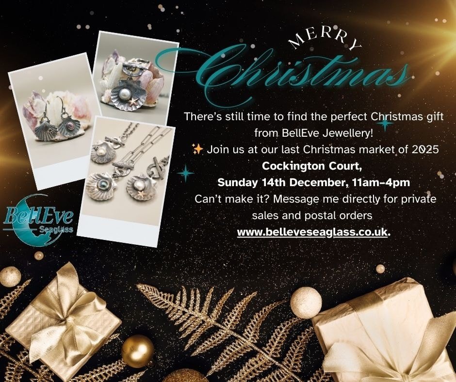 There's still time to do your Christmas shopping with us. Come join us at our last Christmas market of 2025 Cockington Court on Sunday 14th December 11am to 4pm #handmade #silversmith #artisanmarket #greenmakersinitiative #shoplocalshopsmall #torbay 