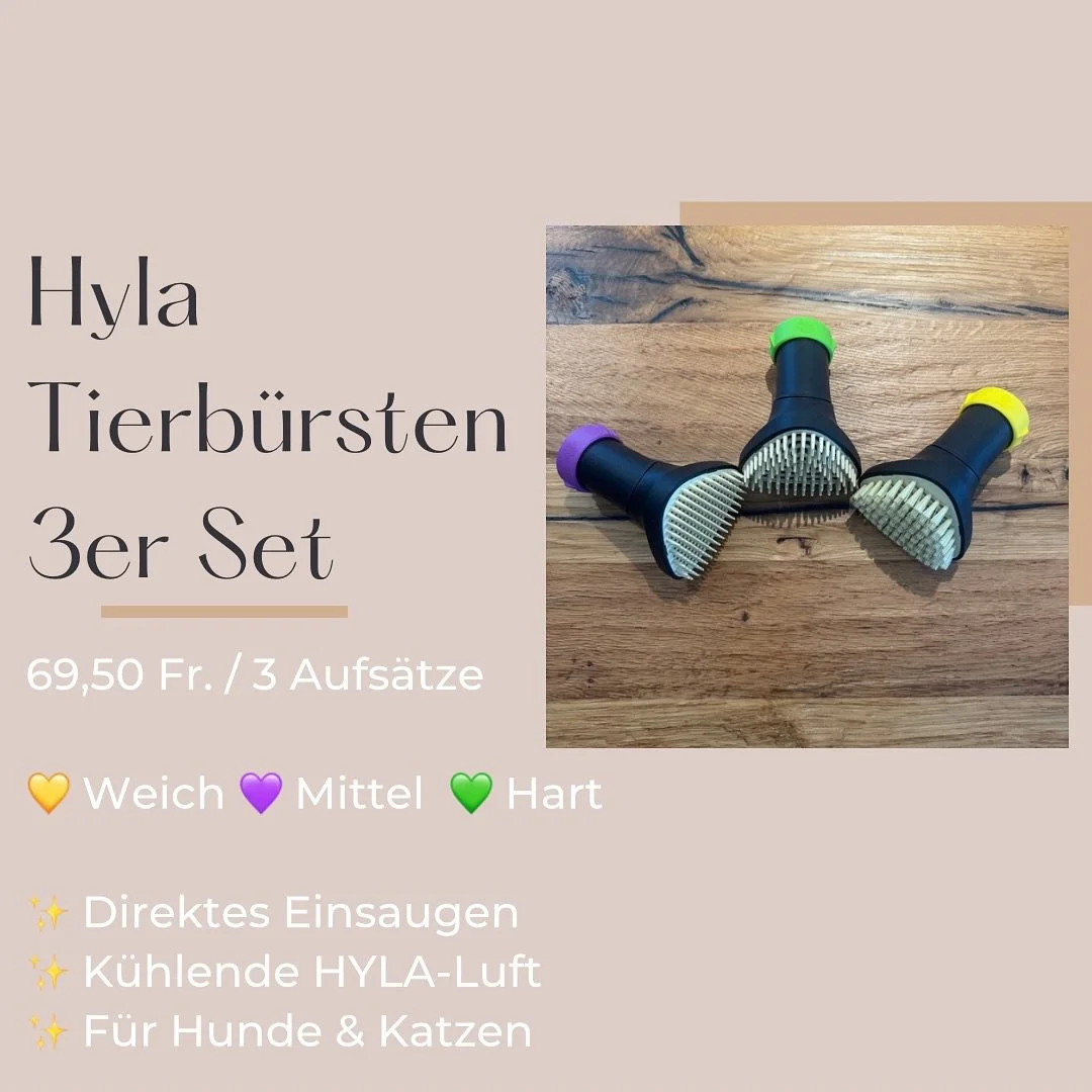 🐾 Das HYLA Tierb&uuml;rsten-Set &ndash; Wellness &amp; Tiefenreinigung f&uuml;r deine Fellnase!

Die B&uuml;rsten haben kleine L&ouml;cher, durch die die Haare direkt eingesaugt werden &ndash; so wirbeln sie nicht mehr in deiner Wohnung herum. 💨✨
F