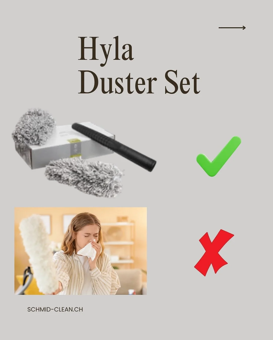 Du kennst das: Kaum abgewischt, setzt sich der Staub schon wieder neu ab. Aber was, wenn Staub nicht mehr einfach weggeschoben wird, sondern magnetisch angezogen &ndash; und direkt in deinem Hyla landet? ✨

Mit dem Hyla Duster Stab bekommst du nicht 