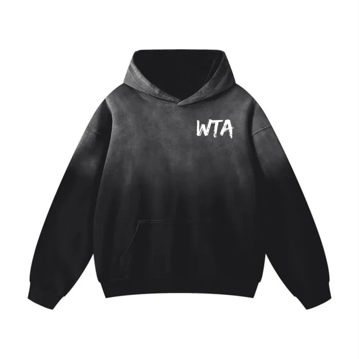 WTA Acid Wash Hoodie (black)