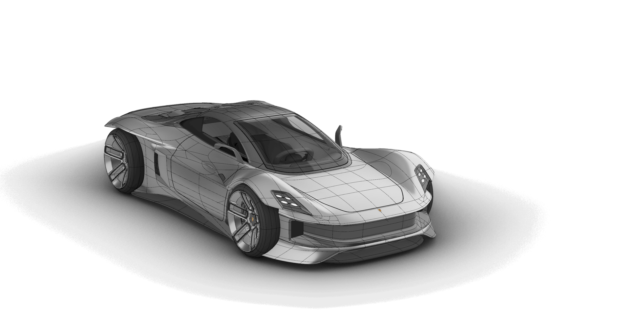 Rhinoceros viewport — refined surface model