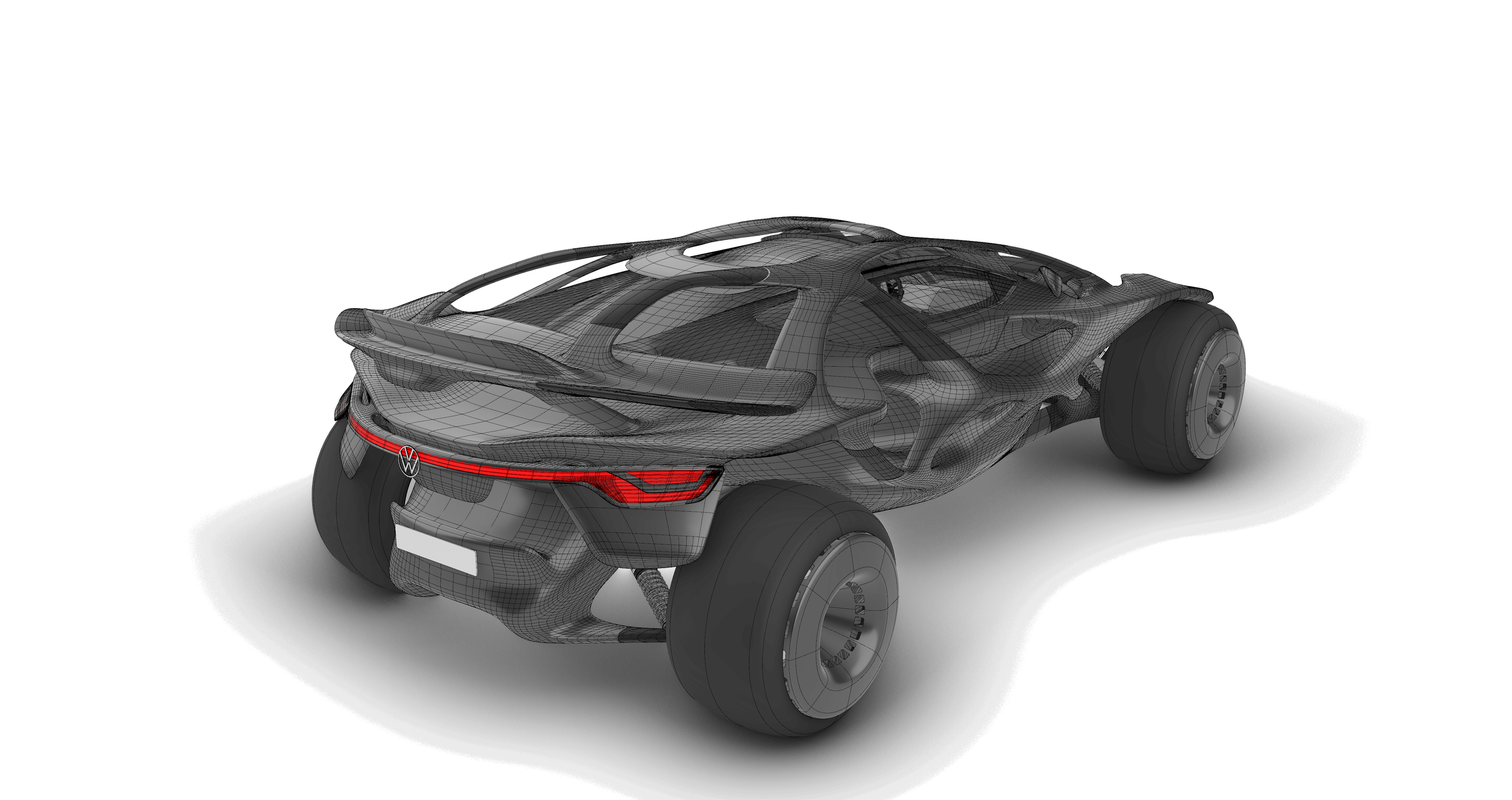 Rhinoceros viewport — full assembly view
