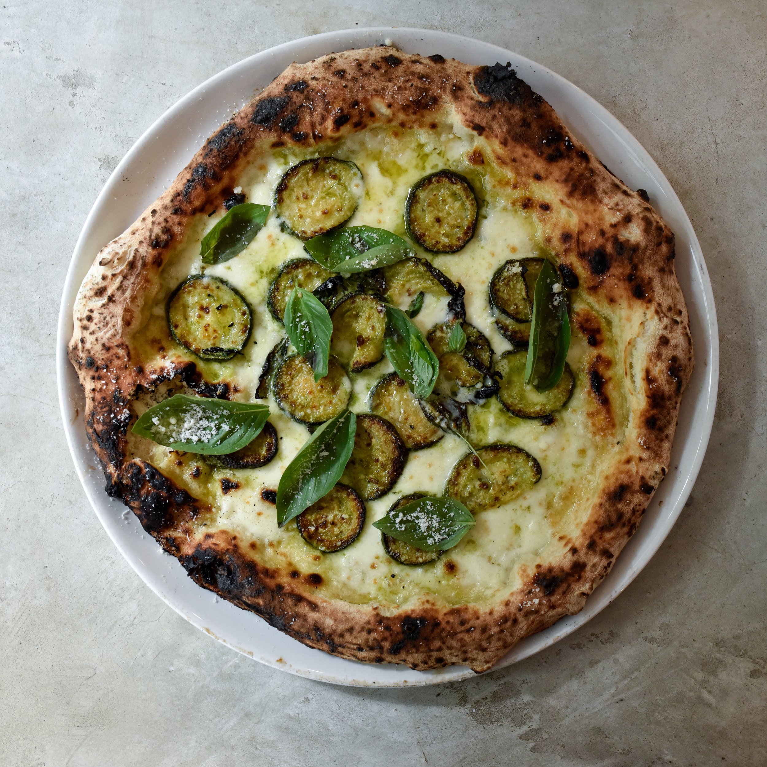 Woodfired Pizza with Zucchini