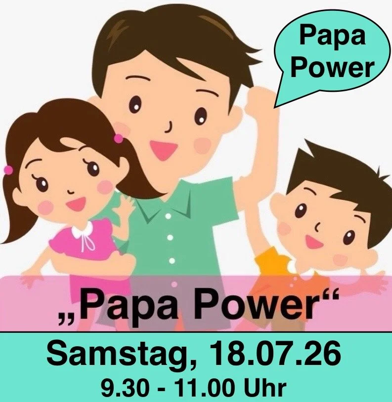 *für Väter* 1 x Spielgruppe & Bewegungsspaß XL Minis (ca. 12 - 36 Monate) Samstag, 18.07.26 von 9.30 - 11.00 Uhr