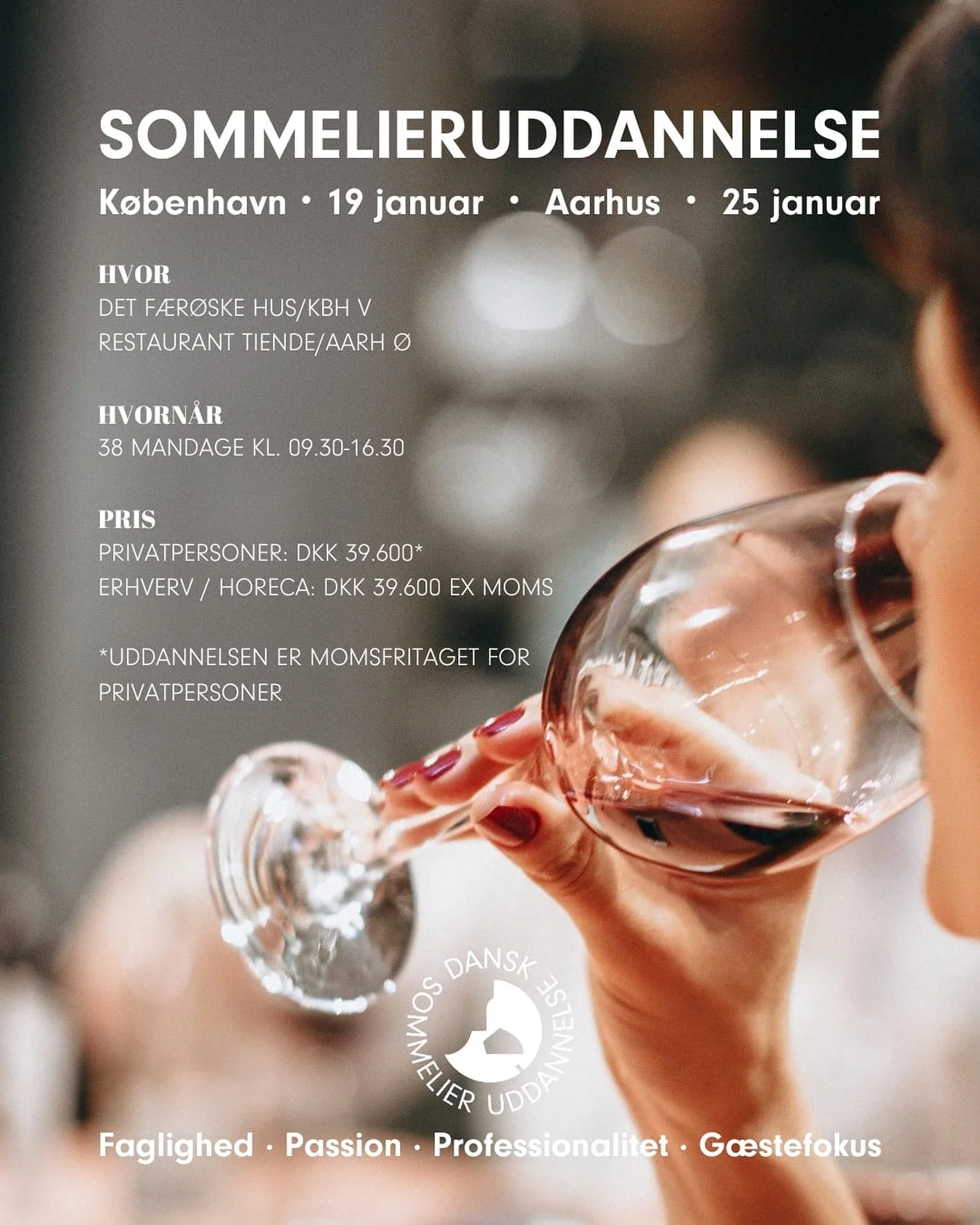 Bliv uddannet sommelier med @dansk_sommelier_uddannelse!

Dr&oslash;mmer du om at fordybe dig i vinens verden og tage din viden til n&aelig;ste niveau? Hos Dansk Sommelier Uddannelse tilbyder vi Danmarks mest omfangsrige og ambiti&oslash;se sommelier