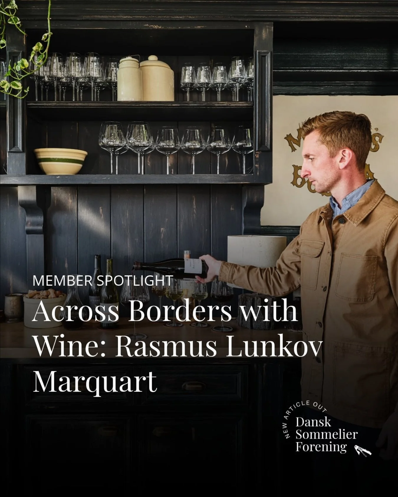 NEW MEMBER SPOTLIGHT
Across Borders with Wine: Rasmus Lunkov Marquart
@rasmuswlm 
It is an early autumn morning when I put on Zoom to speak with Rasmus. Since he lives on the West Coast of the US, we had to find a time that worked with the time diffe