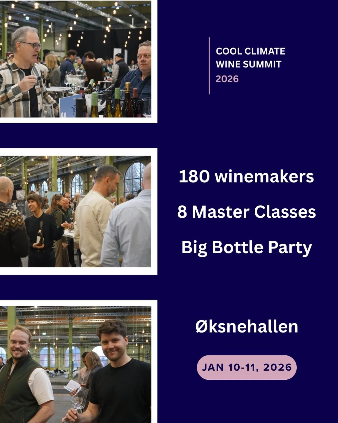 Our new Sponsor @coolclimatesummit is inviting you to join at Scandinavia&rsquo;s leading wine trade fair focusing on cool climate growing regions. 

This special invitation for DSF members includes:

- Free trade fair access on both days at &Oslash;