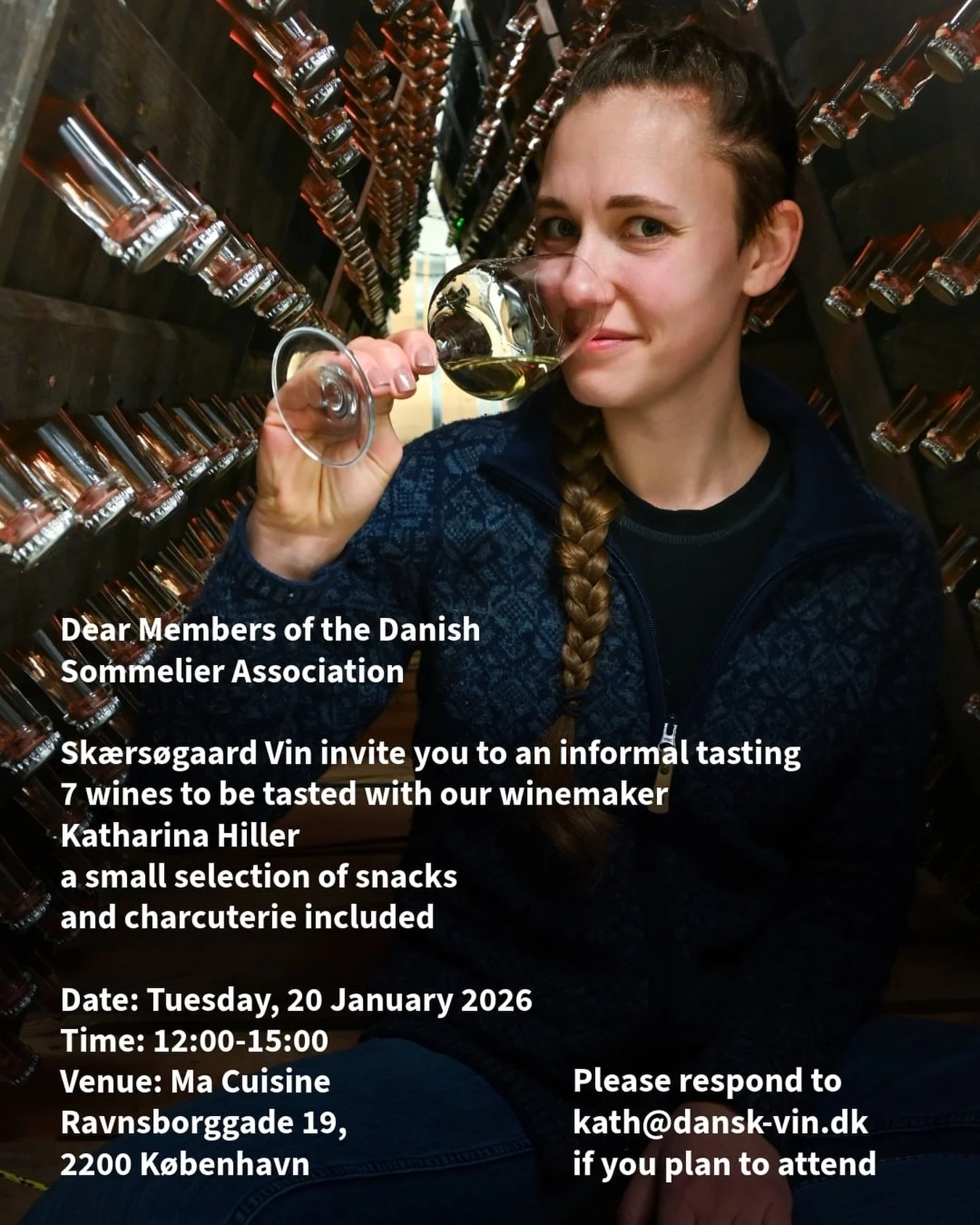 Our sponsor @skaersoegaard invites you to an informal tasting 7 wines to be tasted with our winemaker Katharina Hiller.
A small selection of snacks and charcuterie included
Date: Tuesday, 20 January 2026
Time: 12:00&ndash;15:00
Venue: Ma Cuisine
Ravn