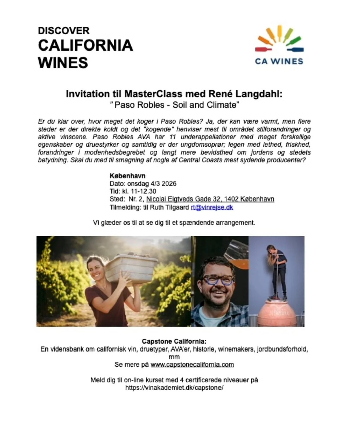 MasterClass med Ren&eacute; Langdahl: Paso Robles - Soil and Climate

Er du klar over, hvor meget det koger i Paso Robles? 

Ja, der kan v&aelig;re varmt, men flere steder er der direkte koldt og det &rdquo;kogende&rdquo; henviser mest til omr&aring;