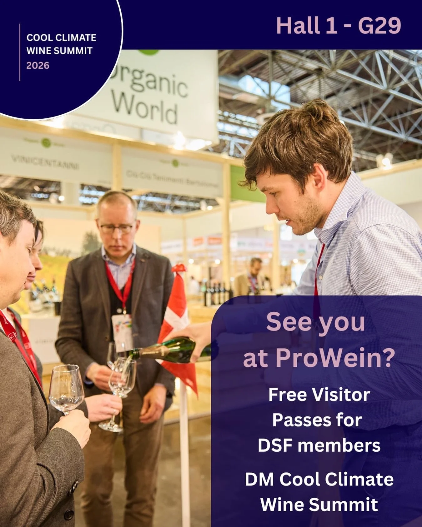 Our sponsor @coolclimatesummit Cool Climate is offering free VIP access passes to ProWein 2026 in D&uuml;sseldorf for members of @dansksommelierforening

The fair takes place March 15&ndash;17, 2026, and the passes give access all three days, includi