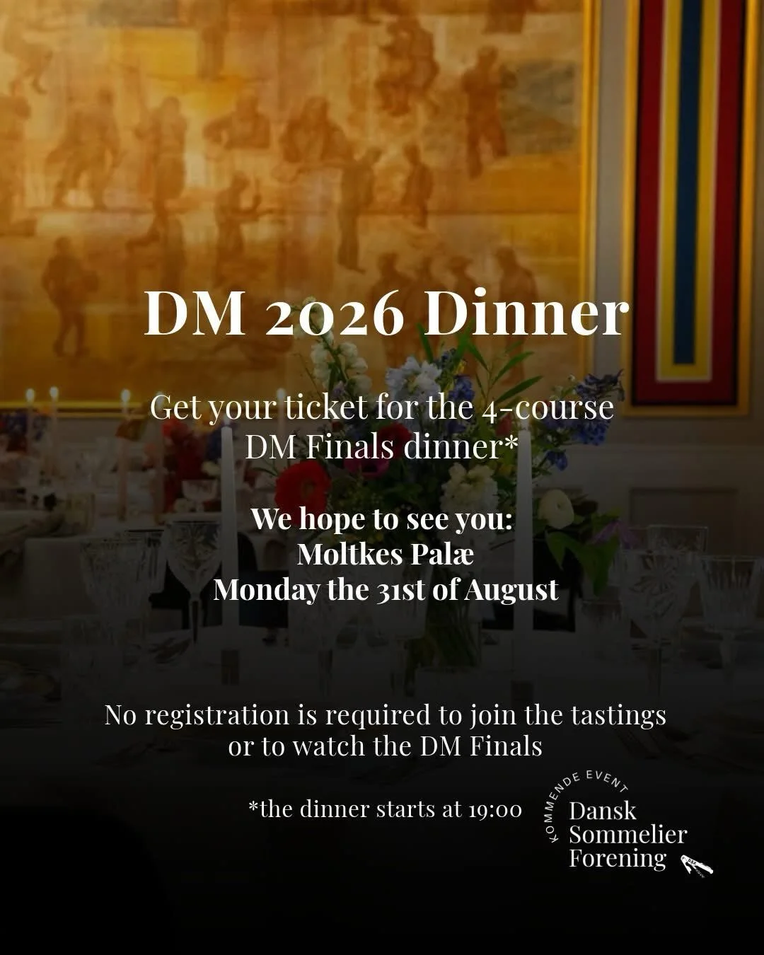 You are invited!
DM 2026 is getting closer, save the date: 
Monday, 31st of August
Moltkes Pal&aelig;

Program of the Day:

10:00 (Closed to the public) &ndash; Theory &amp; Written Exam
Location: AOC 
All DM competitors and entrance exam candidates 