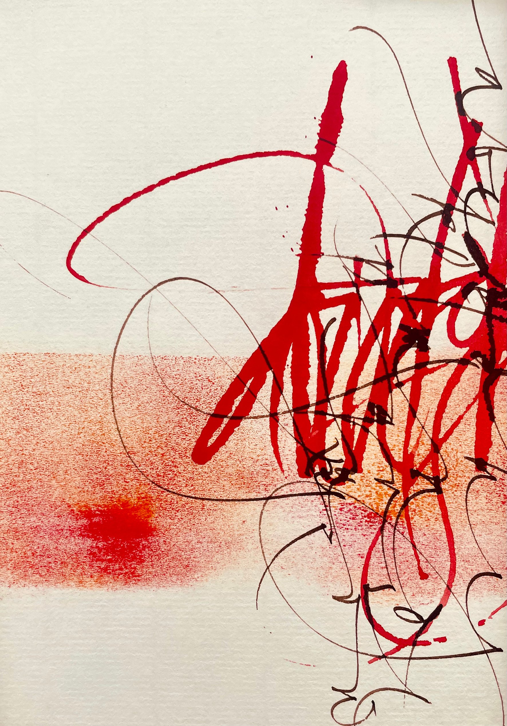 Brigitte Herrneder „Grafik in Rot“