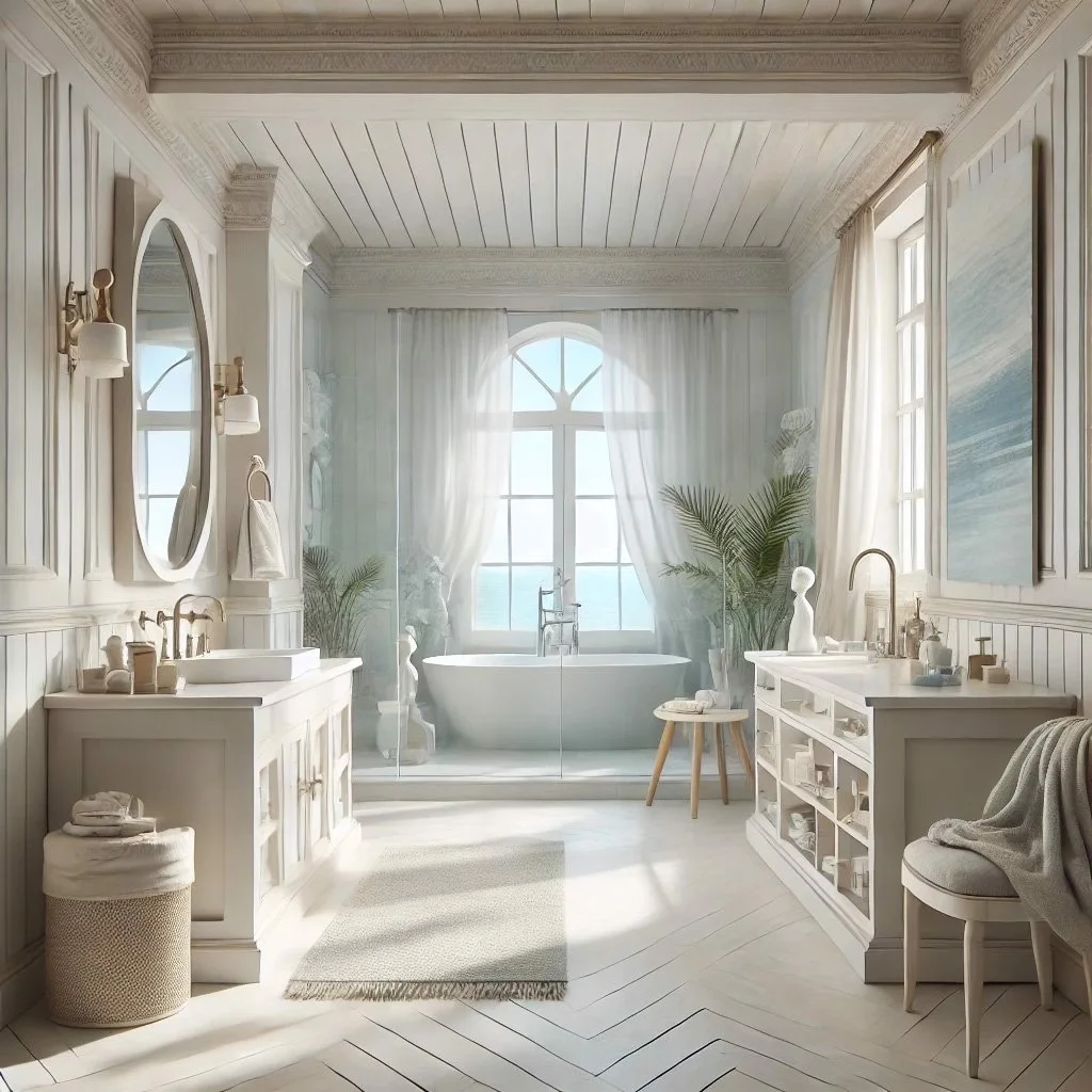 DALL·E 2024-07-19 00.50.21 - A bathroom with a coastal aesthetic, viewed from a different angle. The design is easy, breezy, and airy with sunbleached whites, neutrals, and ocean .jpg