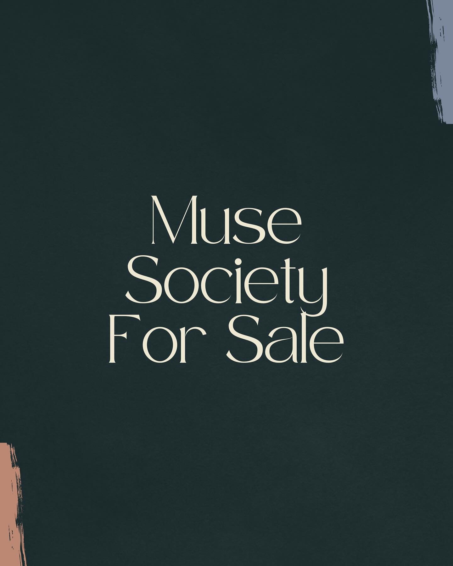 ✨Muse Society is For Sale✨

After an incredible chapter running this beautiful biz, I&rsquo;ve made the decision to list Muse Society for sale.

Why? Because some big, exciting opportunities have opened up within my other businesses, and it&rsquo;s t