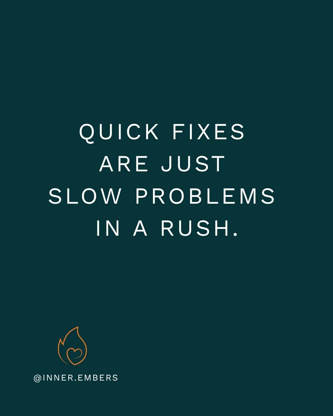 I love a quick fix. Given the choice between "sit with this feeling" and "make it go away right now please", my brain votes make it go away every single time. Doesn't mean it's right.

Turns out brains don't really do fast. Not fo