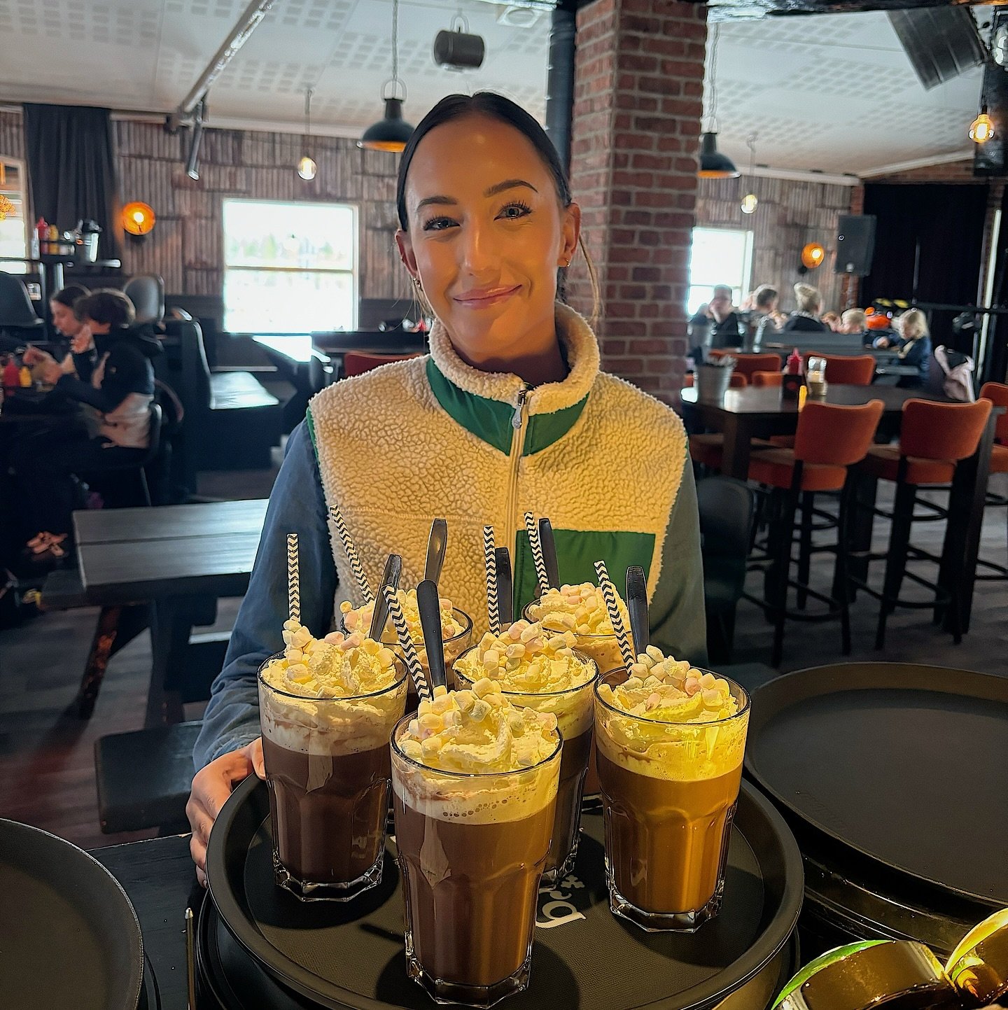 Need a break from the bad weather? Come inside and enjoy our &rdquo;luxury chocolate&rdquo;😋