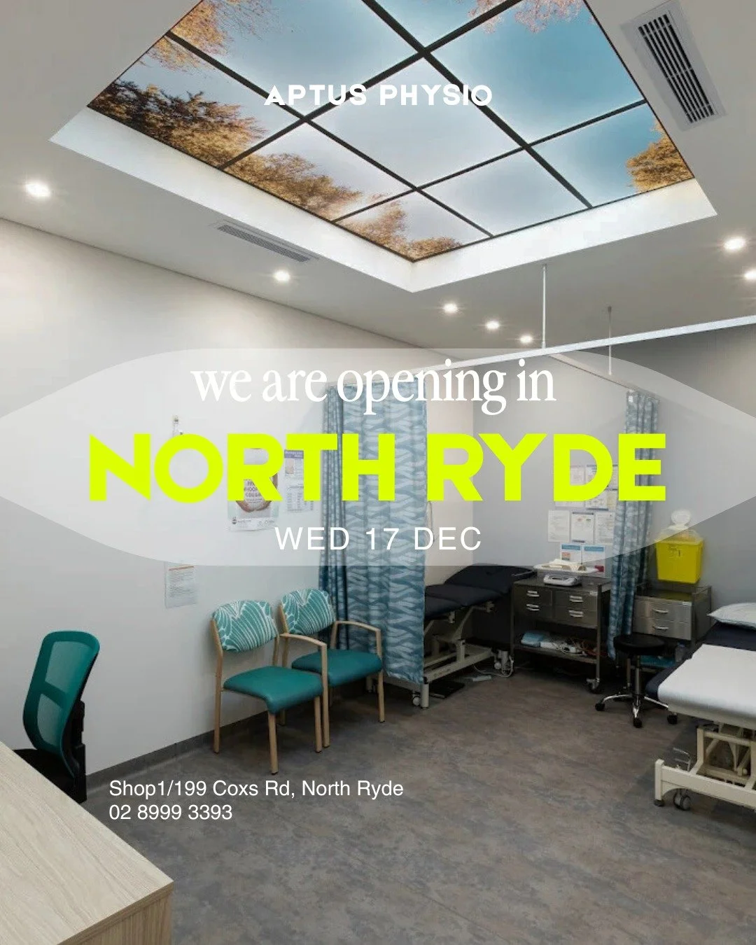 Hello North Ryde! We have a new home!

We're excited to expand and bring our physiotherapy services to the North Ryde community. 

Until March, we are offering 20% off our initial and ongoing sessions.

⏰ Operating hours: Wednesdays and Fridays, 8:30