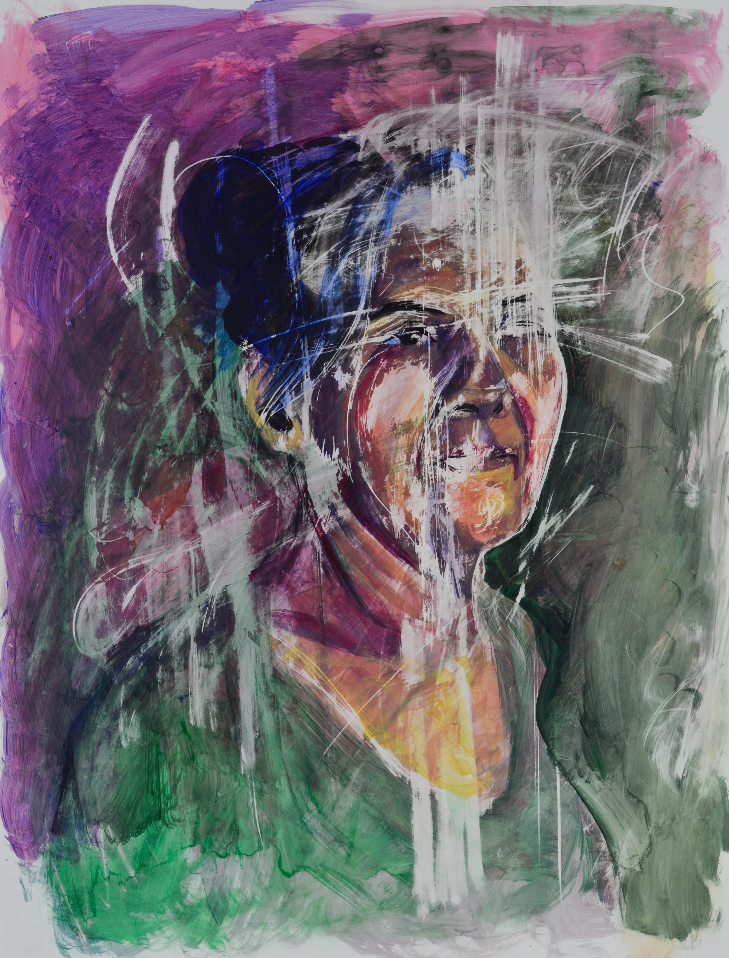 Title:"Paula Elena (C)"
Medium: Acrylic ink on yupo
Dimensions: 26"x20"
Date: 2023