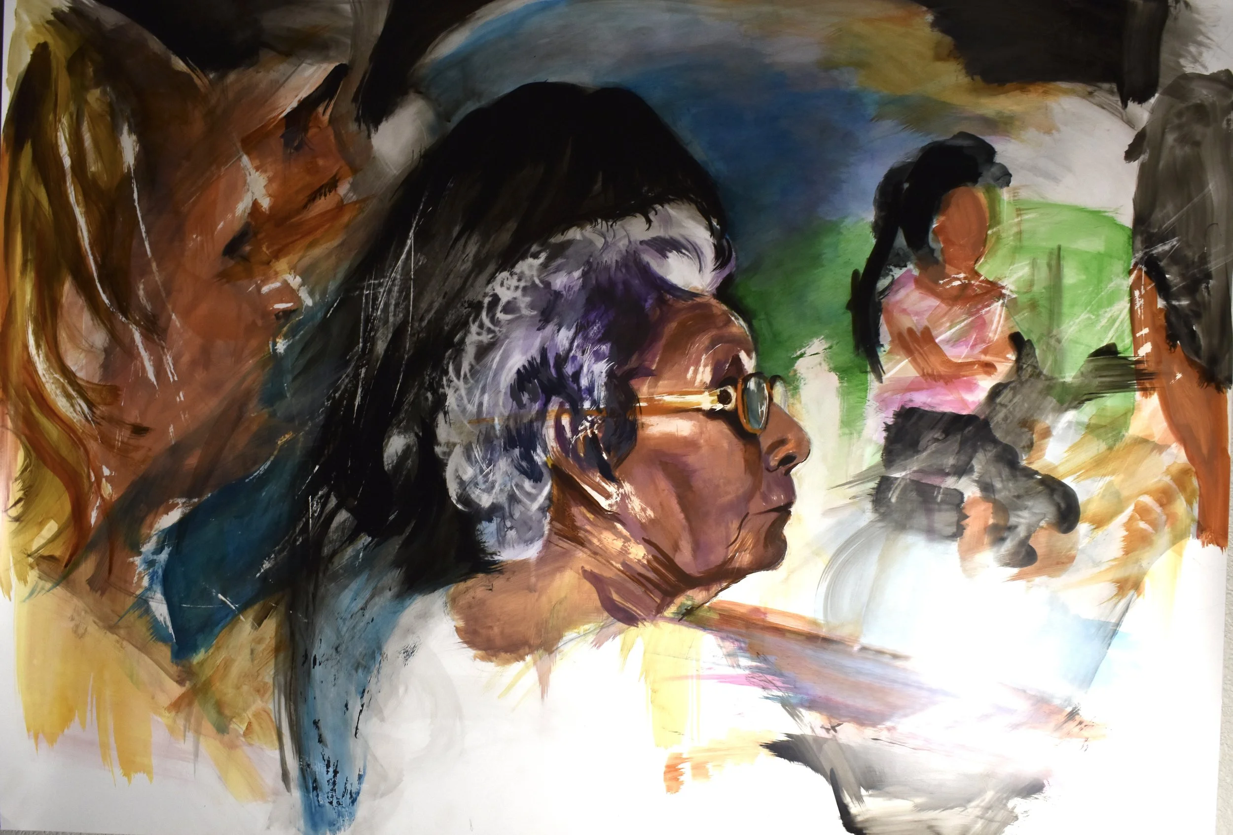 Title: Amelia (C)
Medium: Acrylic Ink on Yupo
Dimensions: 26"x40"
Date:2025