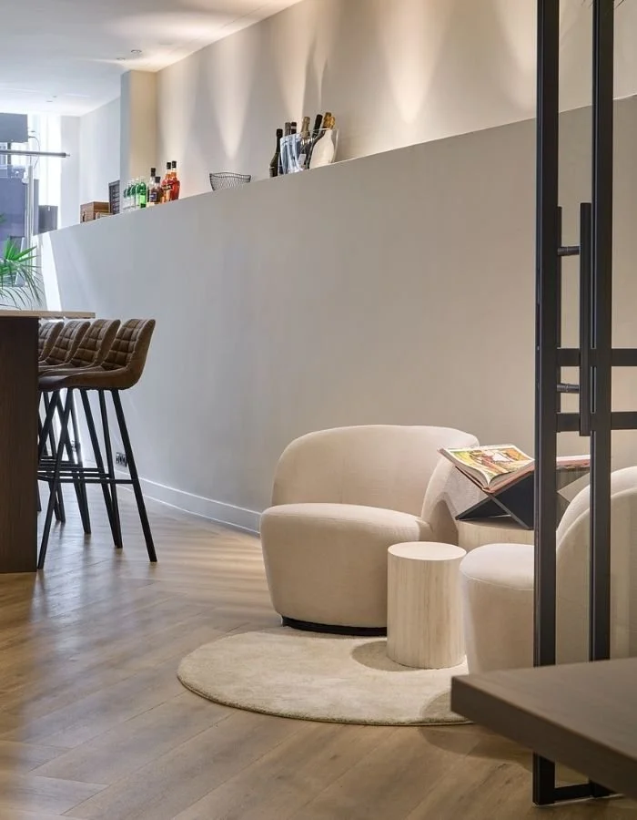 Een voorbeeld van hippe kantoorinrichting