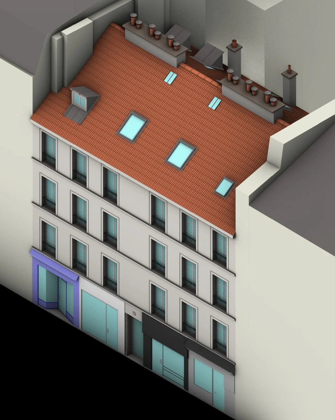 axonométrie grand vélux