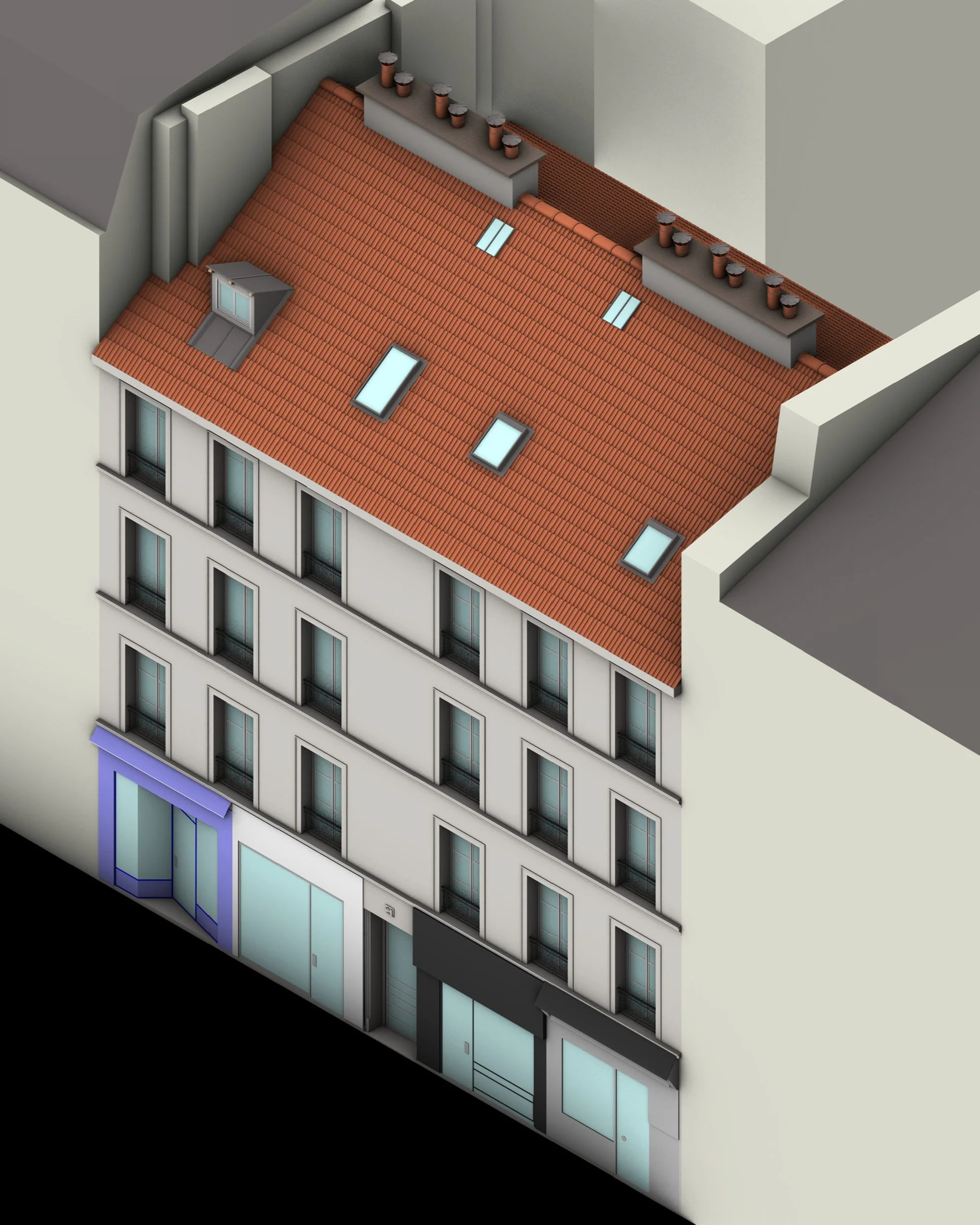 axonométrie existant