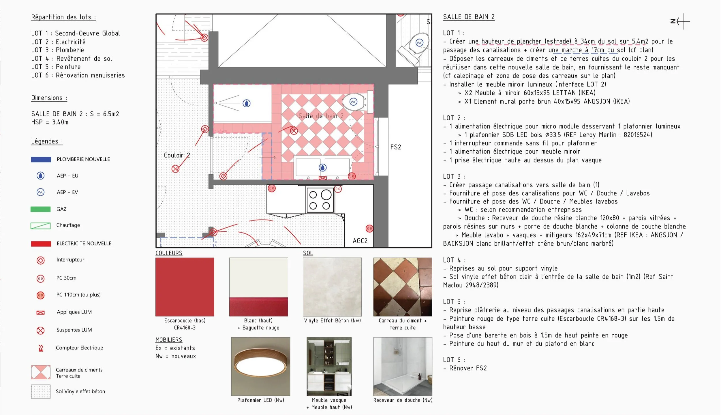 fiche projet détaillé salle de bain 2