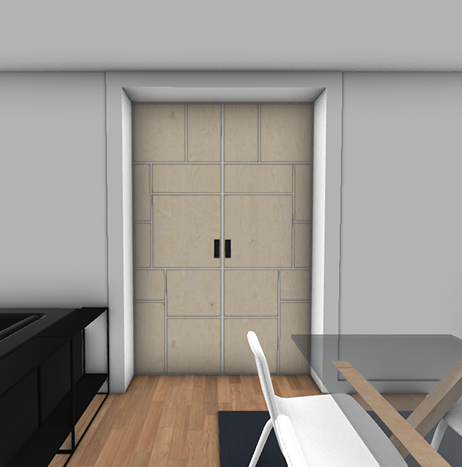 rendu porte bois peuplier