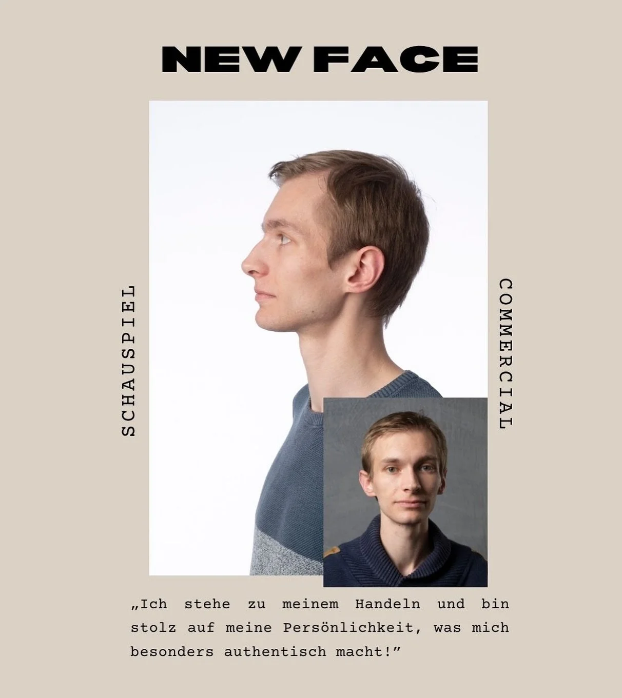 Diese tollen Fotos sind bei unserem Fotoshooting entstanden. Was f&uuml;r ein tolles, markantes Seitenprofil 🙌✨📸#malemodel#modeling#schauspiel#castings