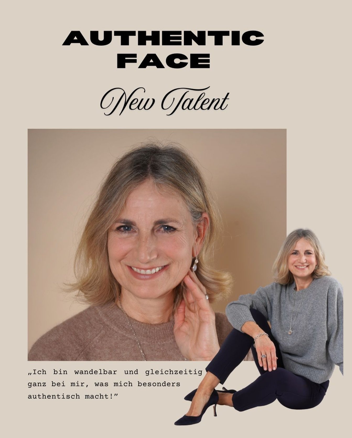 Mit ihrer nat&uuml;rlichen, lebenserfahrenen Art, sind bereits einige Firmen aufmerksam geworden. ✨ #modeling#schauspiel#cast#newface#bestager