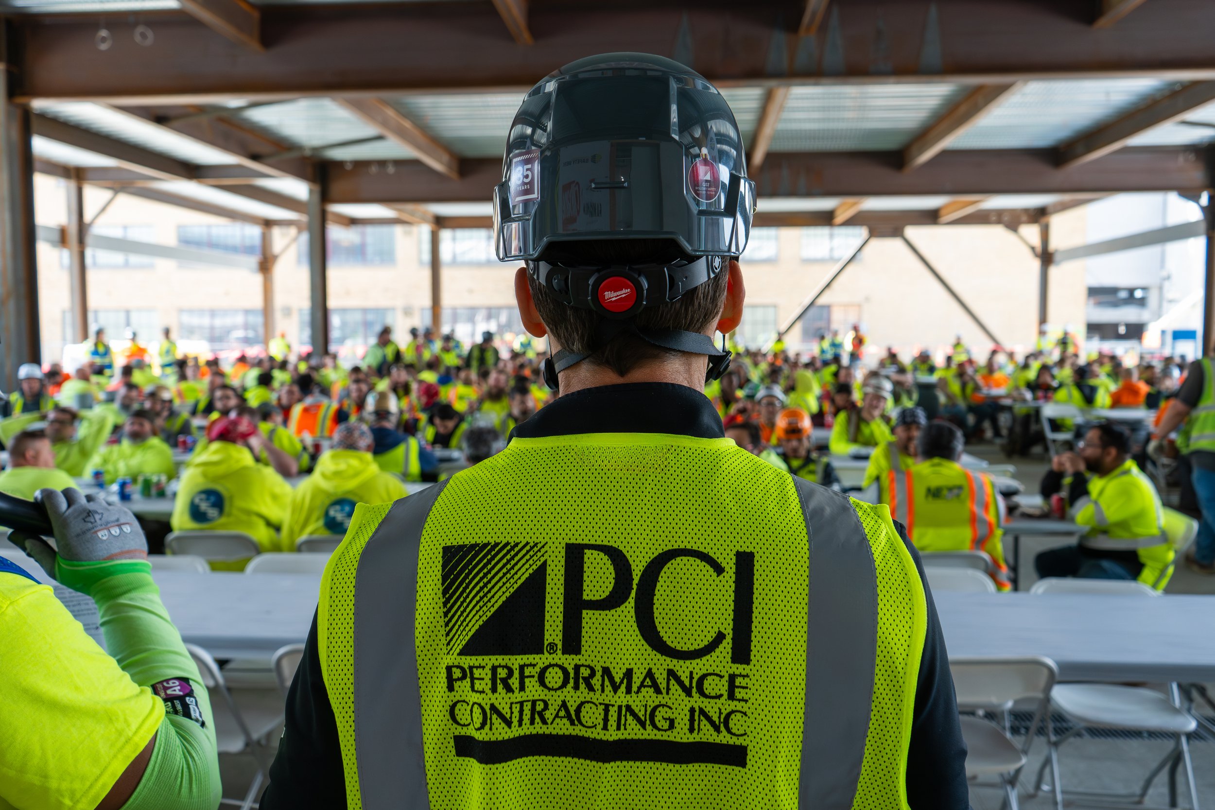 PCI performance contracting construction safety week event gathering