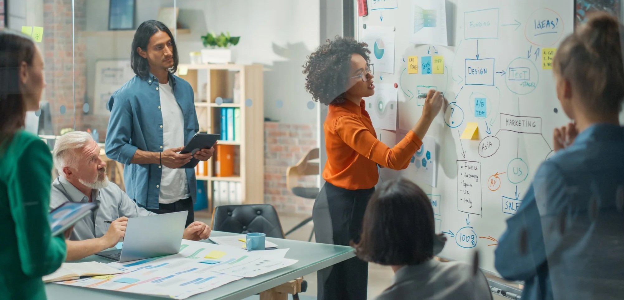 image of a group of professionals planning effective marketing strategies