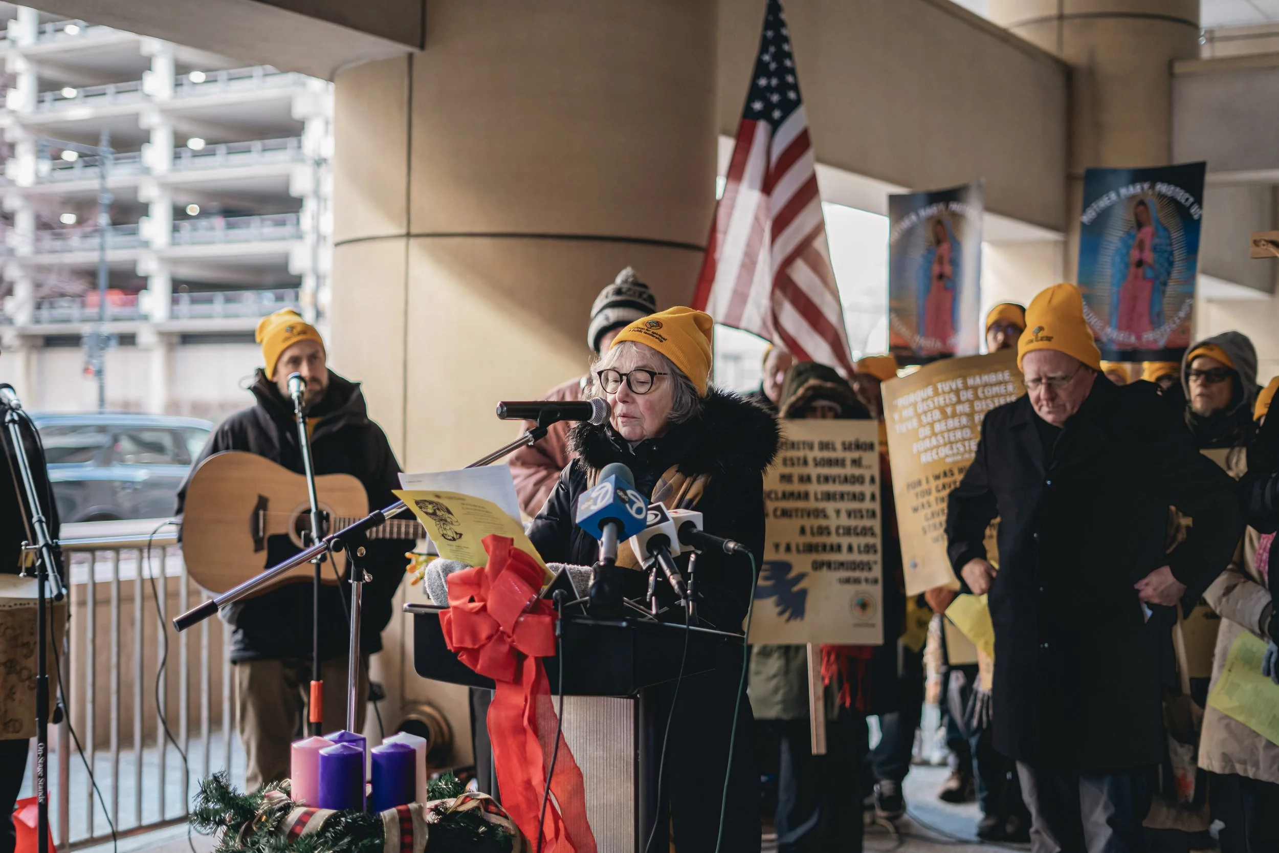 ABC7 &amp; Fox 32 - Catholic faith leaders demand access to Broadview ICE facility for Christmas